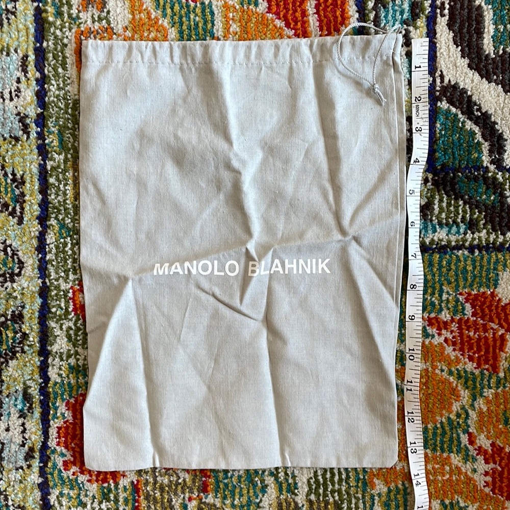 Brand New Manolo Blahnik Dust Bag Drawstring Shoes Travel Storage